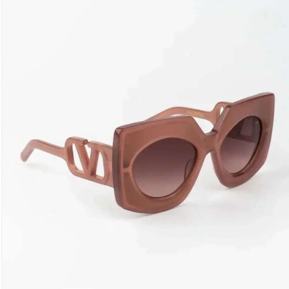 New! Valentino V SOUL VLS 127B Designer Brown Sunglasses, Authentic